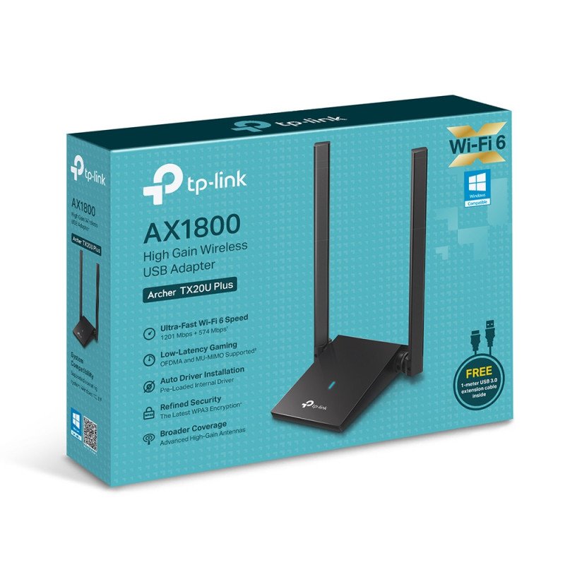 Adaptateur USB WiFi 6 AX1800 bi-bande TP-LINK Archer TX20U Plus