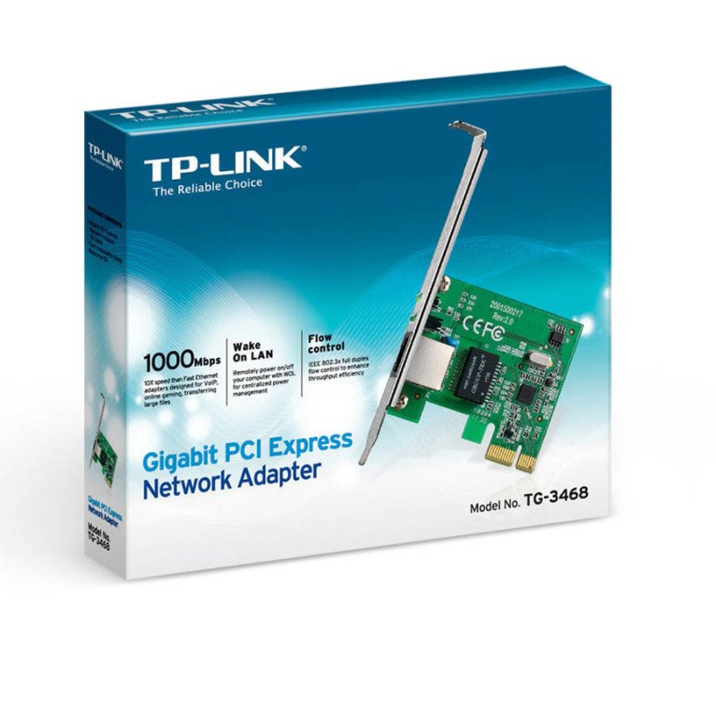 Carte réseau Ethernet Gigabit PCIe TP-LINK TG-3468 10/100/1000 Mbps