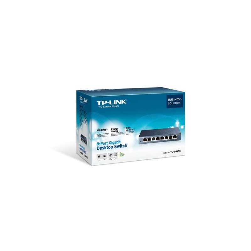 Switch réseau métal Gigabit 8 ports 10/100/1000 Mbps TP-LINK TL-SG108