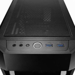 Boitier PC ATX, Micro-ATX, Mini-ITX, Antec DF500 RGB moyen tour noir avec fenêtre sans alim