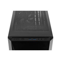 Boitier PC Micro-ATX, Mini-ITX, Antec DP301M noir avec fenêtre sans alim