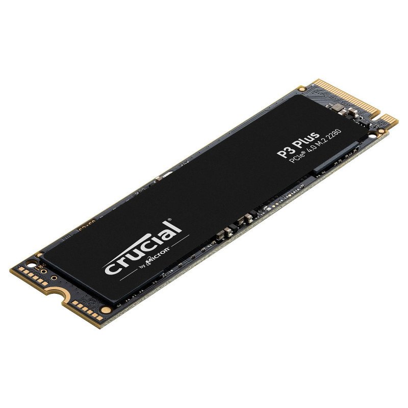 Disque dur SSD Crucial P3 Plus M.2 PCIe 4.0 NVMe 2 To lecture/écriture jusqu'à 5000/4200 Mo/s