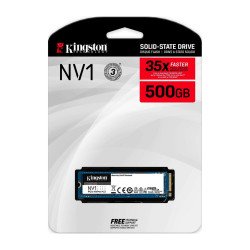 Disque dur SSD Kingston NV1 M.2 PCIe NVMe 500 Go lecture/écriture jusqu'à 2100/1700 Mo/s