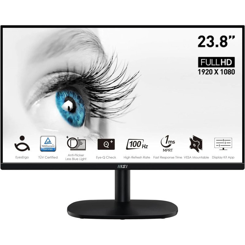 Ecran Moniteur LED 24 pouces 1080p MSI PRO MP245V Full HD 100Hz HDMI/VGA (4ms) VESA