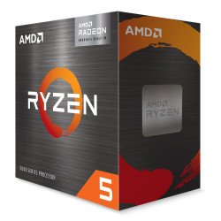 Processeur AMD 6 Cores/12 Threads Socket AM4 Ryzen 5 5600G 35 Mo (Boîte) avec radiateur (pad thermique inclu), PCIe 4.0