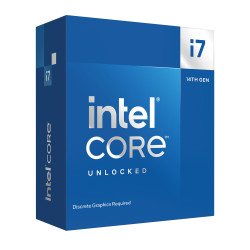 Processeur Intel Core i7 14700KF 5.6 GHz, 20 Cores/28 Threads, Socket 1700, 33 Mo (Box) Sans radiateur, sans IGP