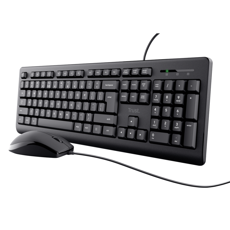 Pack Clavier et souris filaire USB TRUST Primo TKM-250 AZERTY