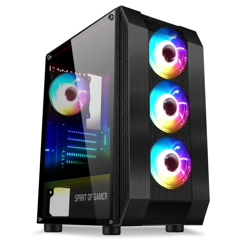 Boitier PC ATX, Micro-ATX, Mini-ITX Spirit of Gamer Rogue 6 ARGB Edition avec fenêtre sans alim