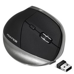 Souris sans fil ergonomique pour droitier Advance Vertical+ 6 boutons (S-V185RF)