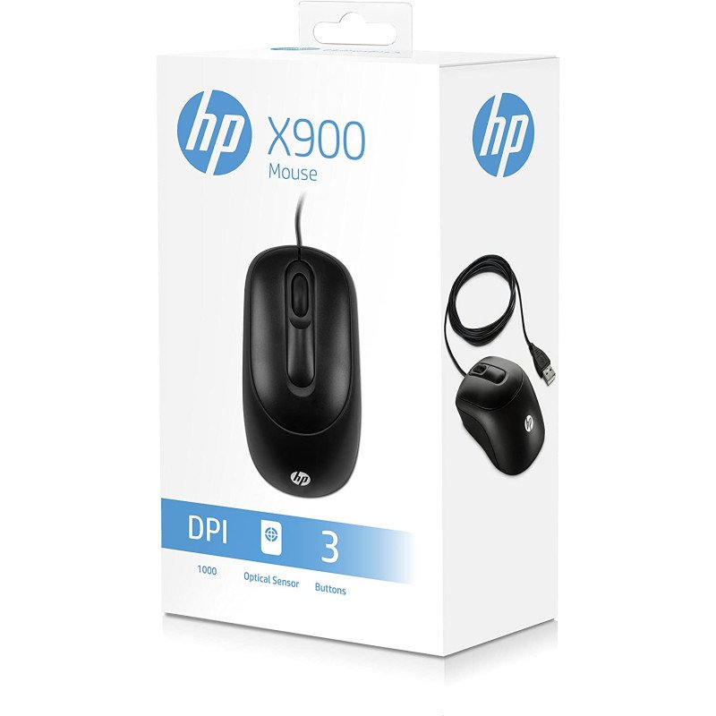 Souris filaire USB HP X900 optique noire