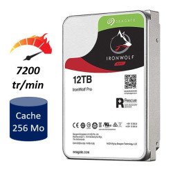 Disque dur Seagate IronWolf 12 To SATA3 (SATA 6Gb/s) 256 Mo 7200 trs/mn